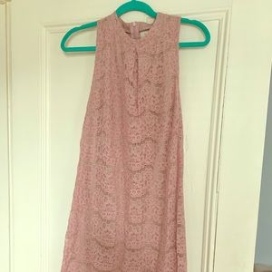 Pink Lace Mini Cocktail Dress Sz L